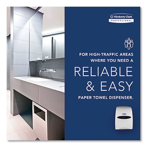 Kimberly-Clark Professional* Sanitouch Hard Roll Towel Dispenser, For 1.5" Core, 12.63 x 10.2 x 16.13, White (09991)