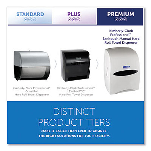 Kimberly-Clark Professional* Sanitouch Hard Roll Towel Dispenser, For 1.5" Core, 12.63 x 10.2 x 16.13, White (09991)