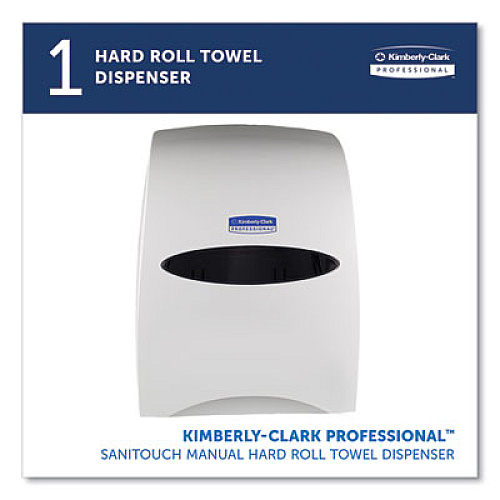 Kimberly-Clark Professional* Sanitouch Hard Roll Towel Dispenser For 1.75" Core, 12.63 x 10.2 x 16.13, White (09995)