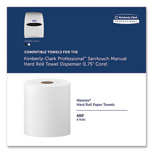 Kimberly-Clark Professional* Sanitouch Hard Roll Towel Dispenser For 1.75" Core, 12.63 x 10.2 x 16.13, White (09995)