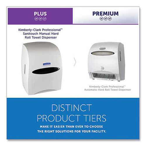 Kimberly-Clark Professional* Sanitouch Hard Roll Towel Dispenser For 1.75" Core, 12.63 x 10.2 x 16.13, White (09995)