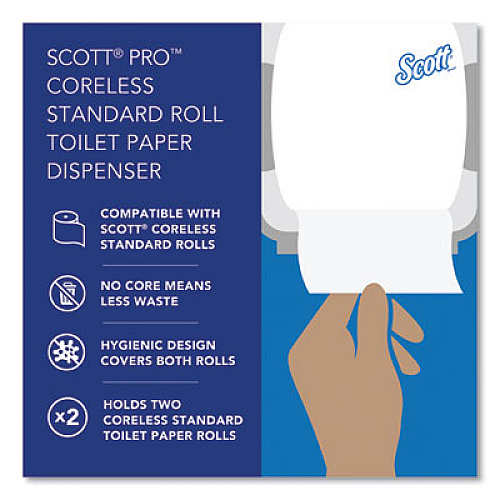 Scott Pro Coreless SRB Tissue Dispenser, 10.13 x 6.4 x 7, Stainless Steel (09606)