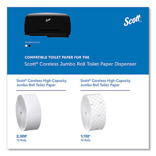 Scott Essential Coreless Twin Jumbo Roll Tissue Dispenser, 20 x 6 x 11, Black (09608)