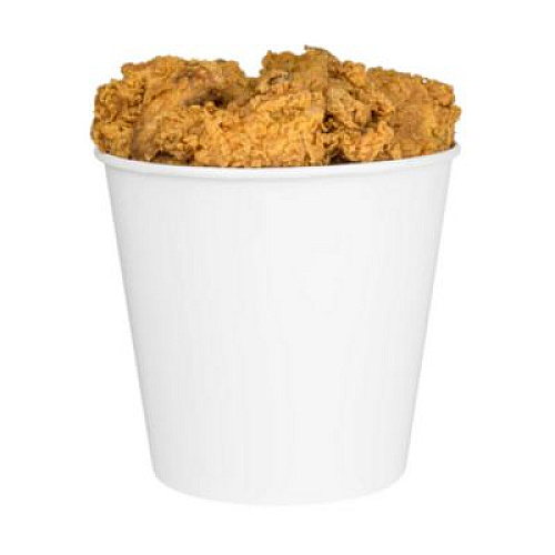 Karat Food Bucket, 170 oz, 8.9" Diameter x 8.36" h, White, Paper, 150/Carton (CFB170W)