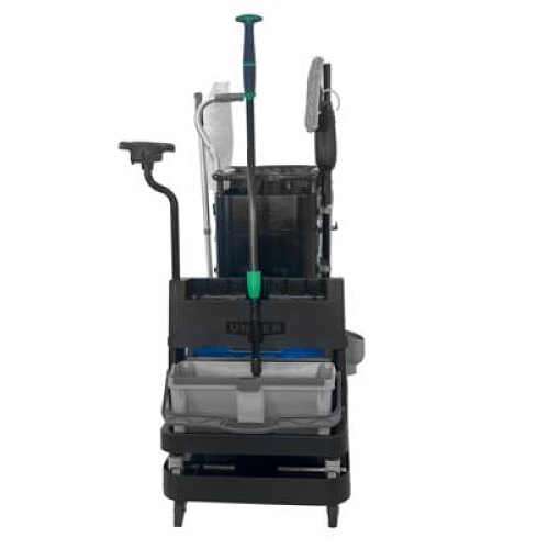 Unger DeepCleanRx Janitorial Carts, Plastic, 3 Shelves, 24 x 26 x 26, Black (CRTDC)