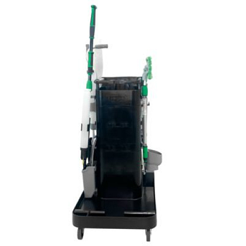 Unger SpotCleanRx Janitorial Carts, Plastic, 3 Shelves, 23.5 x 25 x 25, Black (CRTSP)