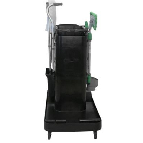 Unger ZoneCleanRx Janitorial Carts, Plastic, 3 Shelves, 23.5 x 25 x 25, Black (CRTZN)
