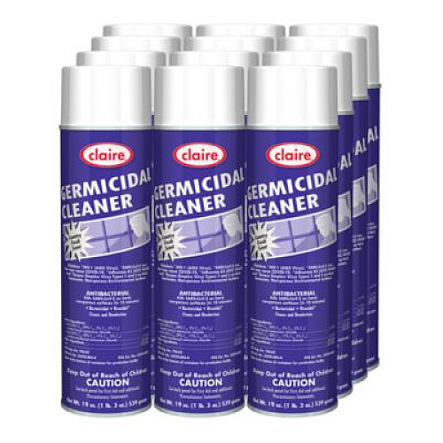 Claire Germicidal Cleaner, Country Fresh Scent, 19 oz Aerosol Spray, 12/Carton (876)