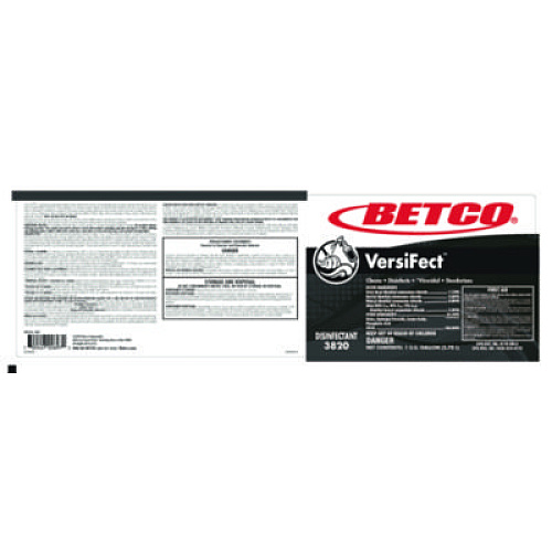 Betco VersiFect Cleaner Disinfectant, Fresh Scent, 1 gal Bottle, 4/Carton (38200400)