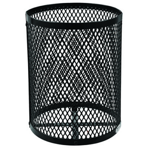 Global Industrial Outdoor Diamond Industrial Steel Trash Can, 36 gal, Black (261948BK)