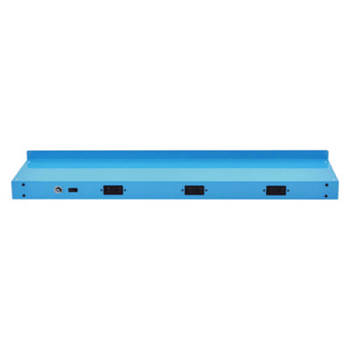 Global Industrial Upper Workbench Shelf, 3 Duplex Outlets, For Use With 48" Wide Workbenches, 100 lb Weight Capacity (249294CBL)