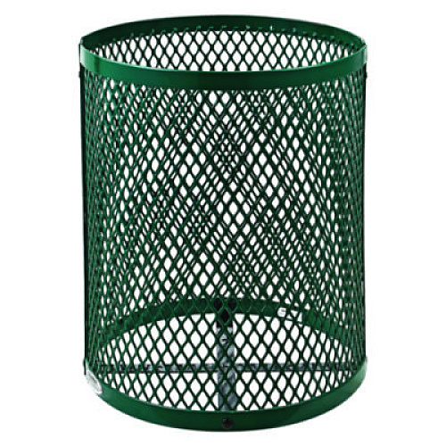 Global Industrial Outdoor Diamond Steel Trash Can, 36 gal, Green (261924GN)