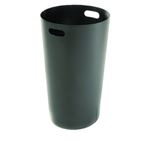 Global Industrial Outdoor Slatted Steel Trash Can, 24 gal, Black (237725BK)