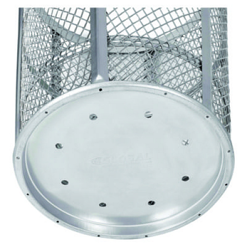 Global Industrial Steel Mesh Corrosion Resistant Trash Can, 48 gal, Silver (237633)