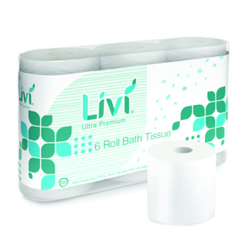 Livi Ultra Premium Bath Tissue, 2-Ply, White, 425 Sheets/Roll, 36 Rolls/Carton (292101)
