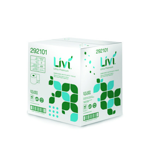 Livi Ultra Premium Bath Tissue, 2-Ply, White, 425 Sheets/Roll, 36 Rolls/Carton (292101)