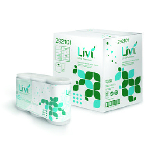 Livi Ultra Premium Bath Tissue, 2-Ply, White, 425 Sheets/Roll, 36 Rolls/Carton (292101)