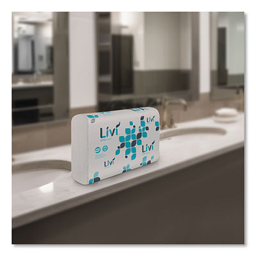 Livi VPG Select Multifold Towel, 1-Ply, 9.45 x 10.55, White, 220 Sheets/Pack, 10 Packs/Carton (50861)