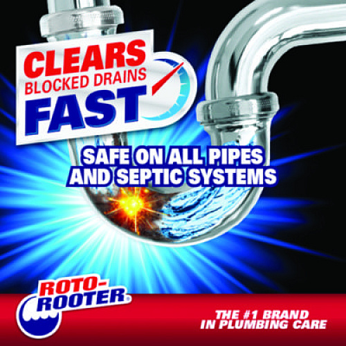 ROTO-ROOTER Gel Clog Remover, 1 gal Bottle, 4/Carton (351399)