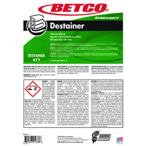Betco Symplicity Destainer, 15 gal Drum (4777700)