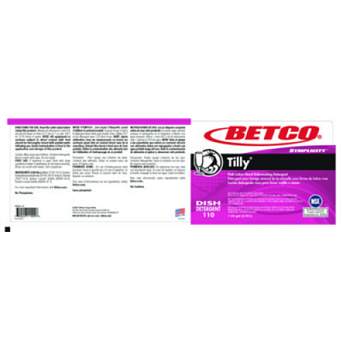Betco Symplicity Tilly Hand Dishwashing Detergent, Fresh Bouquet Scent, 1 gal Bottle, 4/Carton (1100400)