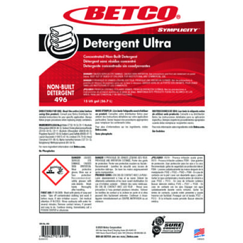 Betco Symplicity Detergent Ultra, Pleasant, 15 gal Drum (4967700)