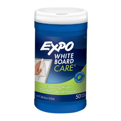 EXPO Dry-Erase Board-Cleaning Wet Wipes, 6 x 9, 50/Container, 6/Carton (81850ACT)