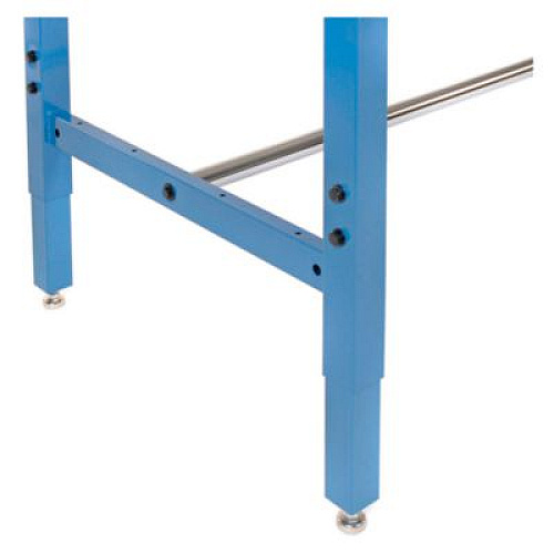 Global Industrial Adjustable Height Heavy Duty Workbenches, 5,000 lbs, 48 x 36 x 31.63 to 43.63, White/Blue (606975BL)