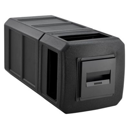 Global Industrial Square Plastic Waste Receptacle, Ashtray Lid with Open Sides, 42 gal, Black (641540BK)