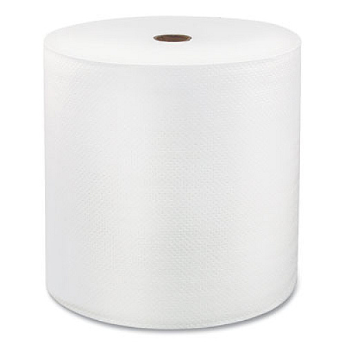 LoCor Hard Wound Roll Towel, TAD, 1-Ply, 7" x 700 ft, White, 6 Rolls/Carton (46903)