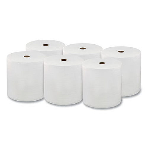 LoCor Hard Wound Roll Towel, TAD, 1-Ply, 7" x 700 ft, White, 6 Rolls/Carton (46903)