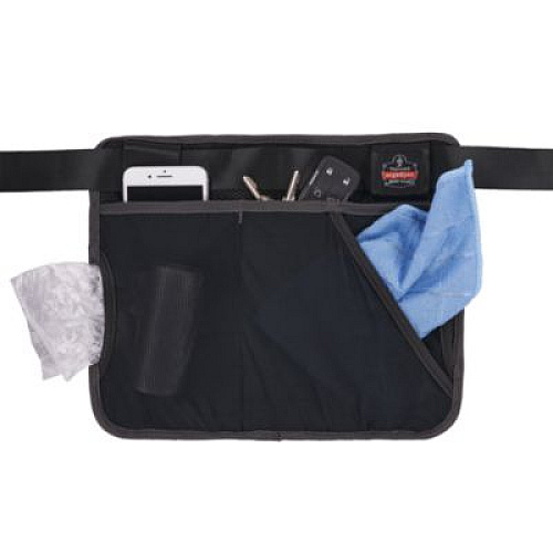 ergodyne Arsenal 5715 Cleaning Apron Pouch with Pockets, 10 Compartments, 11 x 13.5, Nylon, Black (13718)