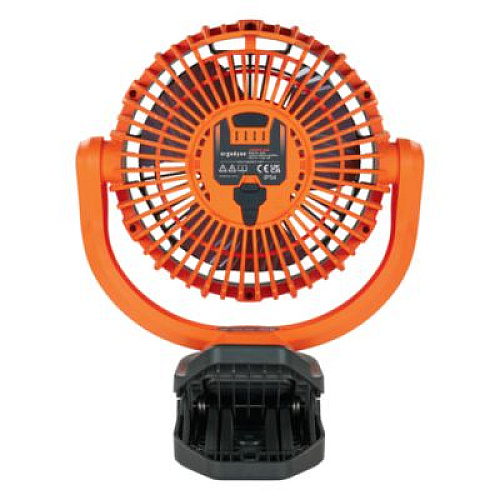 ergodyne Chill-Its 6090 Rechargeable Portable Jobsite Fan, 9.5", 2 Speeds, Orange/Black (12800)