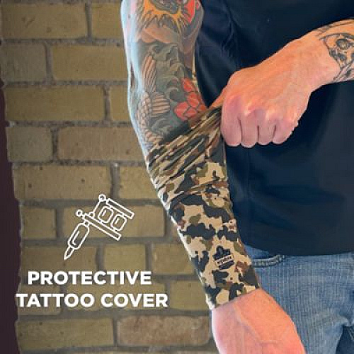 ergodyne Chill-Its 6695 Sun Protection Arm Sleeves, Polyester/Spandex, Medium/Large, Camo (12191)
