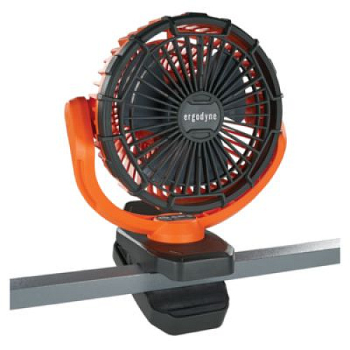 ergodyne Chill-Its 6090 Rechargeable Portable Jobsite Fan, 9.5", 2 Speeds, Orange/Black (12800)