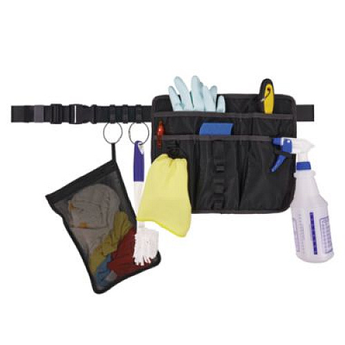 ergodyne Arsenal 5715 Cleaning Apron Pouch with Pockets, 10 Compartments, 11 x 13.5, Nylon, Black (13718)