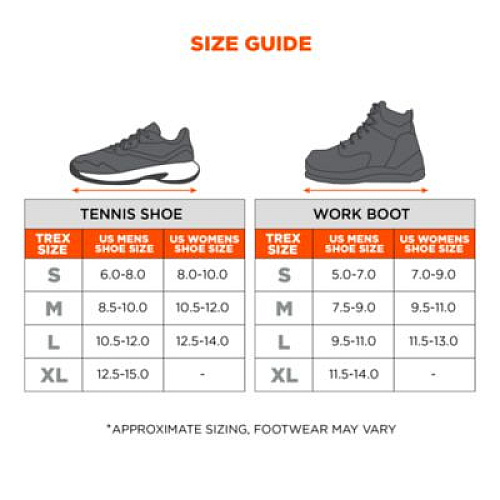 ergodyne TREX 6325 Spikeless Traction Devices, Small, Black, Pair (16922)