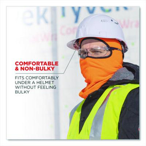 ergodyne N-Ferno 6821 Fleece Balaclava Face Mask, One Size Fits Most, Orange (16954)