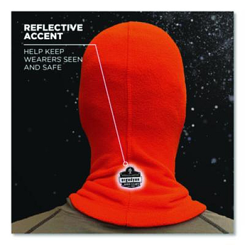 ergodyne N-Ferno 6821 Fleece Balaclava Face Mask, One Size Fits Most, Orange (16954)