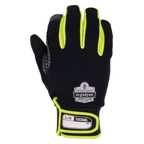 ergodyne ProFlex 850 Insulated Freezer Gloves, EN388: 3X22B, 9" Long, Medium, Black, Pair (18153)
