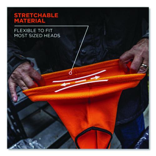 ergodyne N-Ferno 6821 Fleece Balaclava Face Mask, One Size Fits Most, Orange (16954)