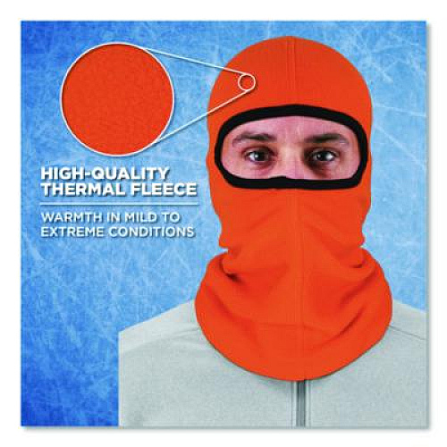 ergodyne N-Ferno 6821 Fleece Balaclava Face Mask, One Size Fits Most, Orange (16954)