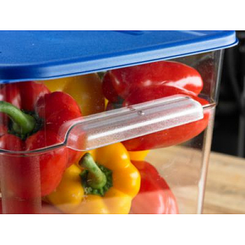 Carlisle Squares Food Storage Container Lid, 11.38 x 11.38 x 0.63, Blue, Plastic (1197260)