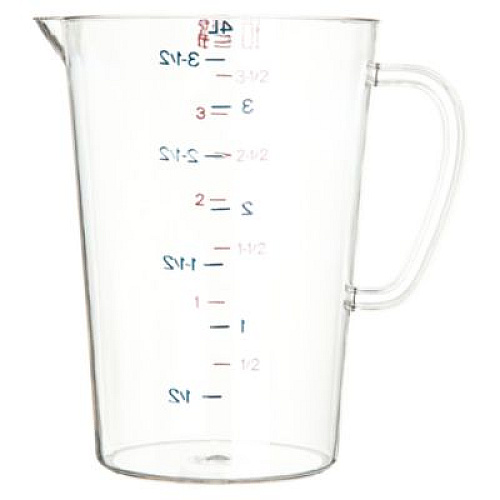 Carlisle Commercial Measuring Cup, 1 gal, Plastic, Clear (4314507)