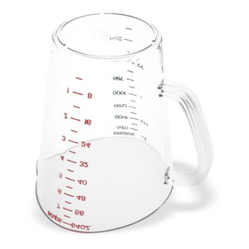 Carlisle Commercial Measuring Cup, 0.5 gal, Plastic, Clear (4314407)