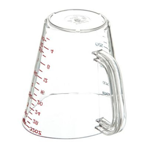 Carlisle Commercial Measuring Cup, 1 qt, Plastic, Clear (4314307)