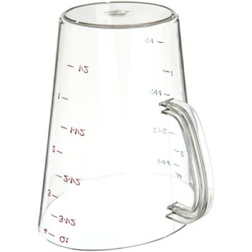 Carlisle Commercial Measuring Cup, 1 gal, Plastic, Clear (4314507)