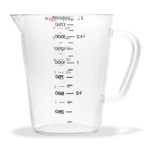 Carlisle Commercial Measuring Cup, 0.5 gal, Plastic, Clear (4314407)