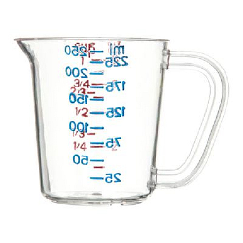 Carlisle Commercial Measuring Cup, 1 cup, Plastic, Clear (4314107)