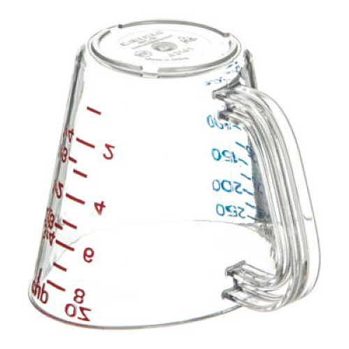 Carlisle Commercial Measuring Cup, 1 cup, Plastic, Clear (4314107)